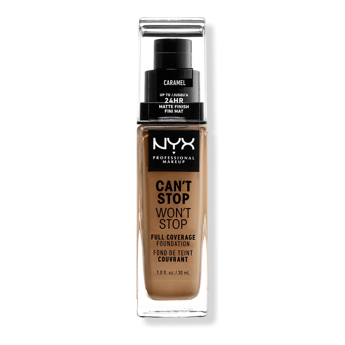 Can't Stop Won't Stop 24HR Full Coverage Matte Foundation, Caramel