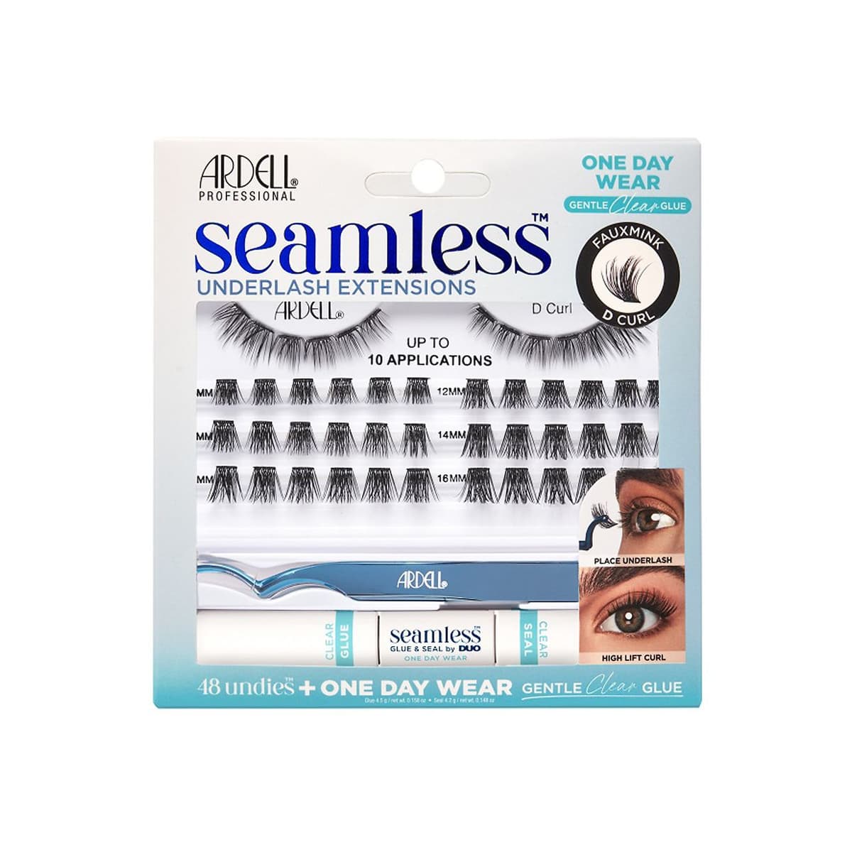 Seamless Underlash Extensions Fauxmink D Curl