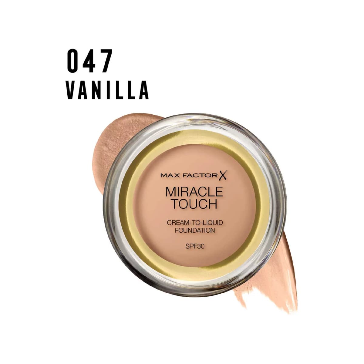 Miracle Touch Foundation SPF30 with Hyaluronic Acid, #047 Vanilla