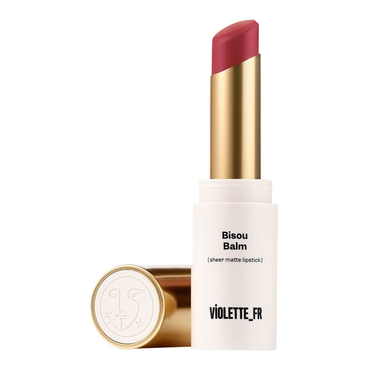 BISOU BALM Sheer Matte Lipstick, Rose Latte
