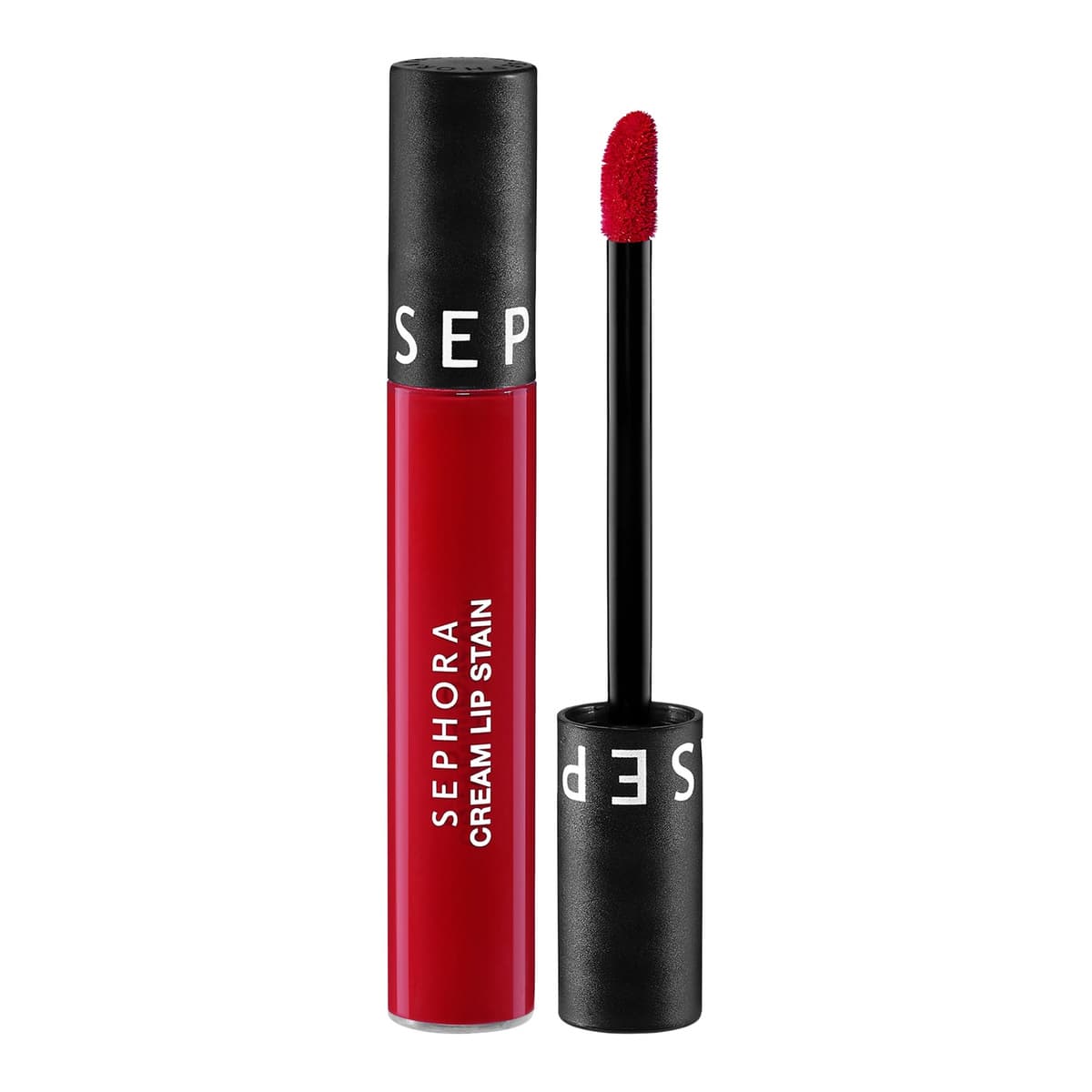 Cream Lip Stain 10HR Liquid Lipstick, #129 Risky Red