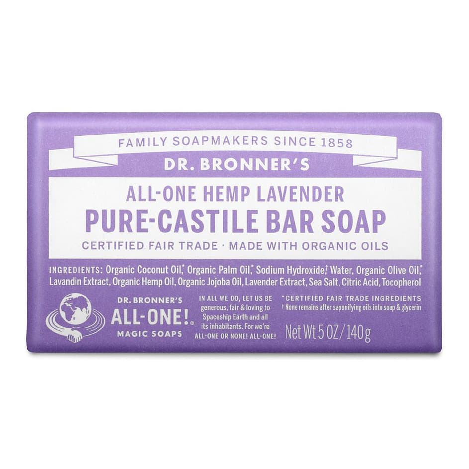 All-One Hemp Pure-Castile Soap Bar Lavender