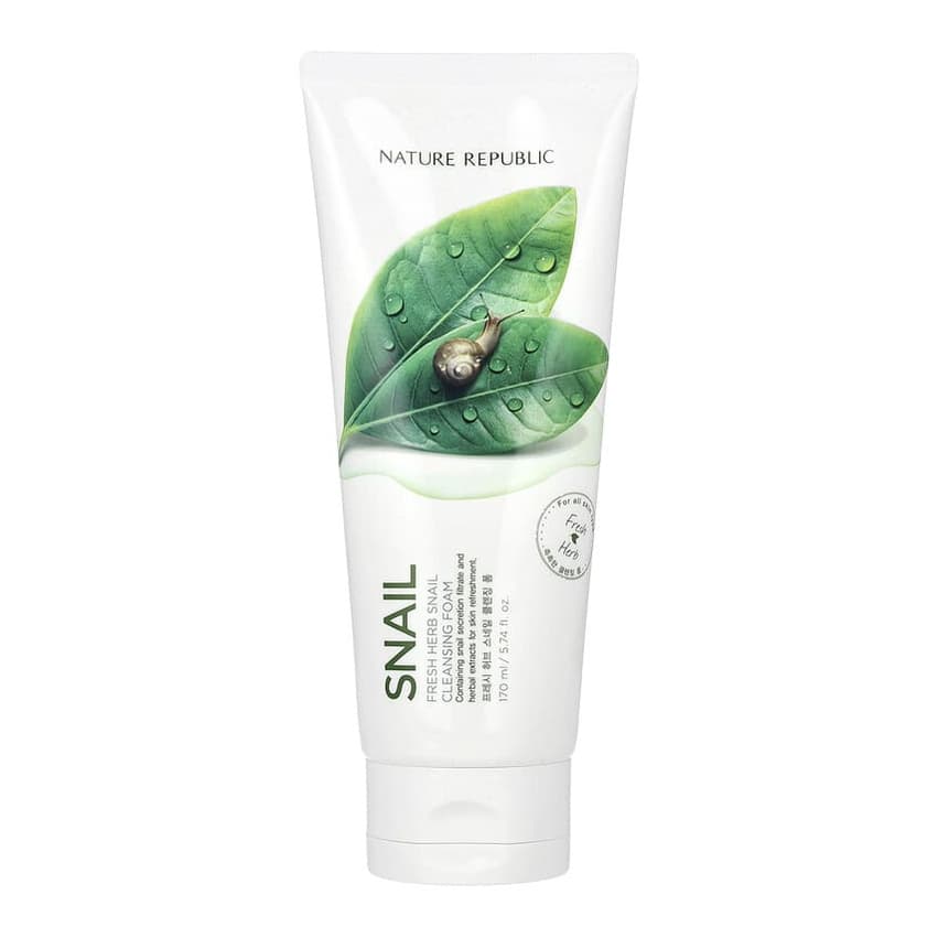 Fresh Herb Cleansing Foam, Snail