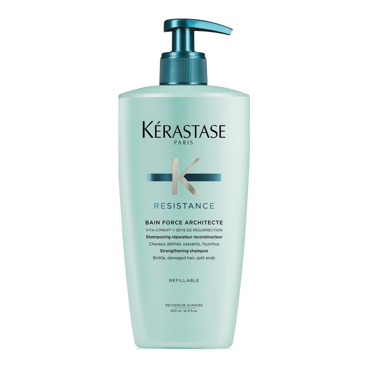 Kérastase Resistance Bain Force Architecte Refillable Shampoo For Damaged Hair