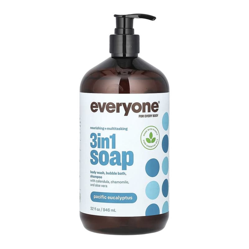 3 in 1 Soap, Body Wash, Bubble Bath, Shampoo, Pacific Eucalyptus