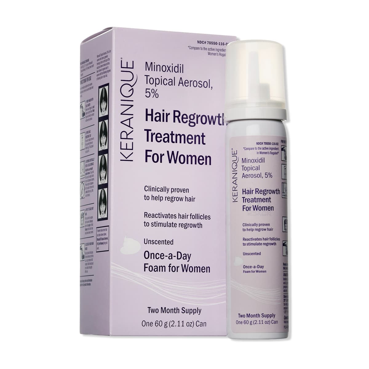 Hair Regrowth 5% Minoxidil Foam for Women 60-Day Supply