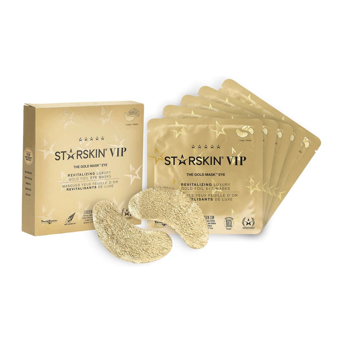 VIP The Gold Mask Eye Revitalizing Luxury Gold Foil Eye Masks