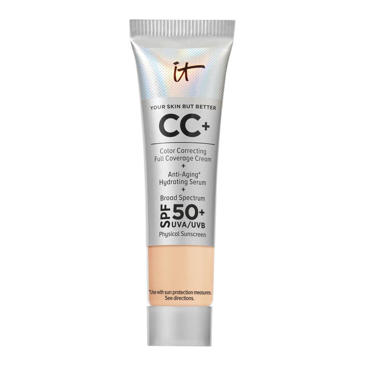 Mini CC+ Cream Full Coverage Color Correcting Foundation with SPF 50+, Light Medium