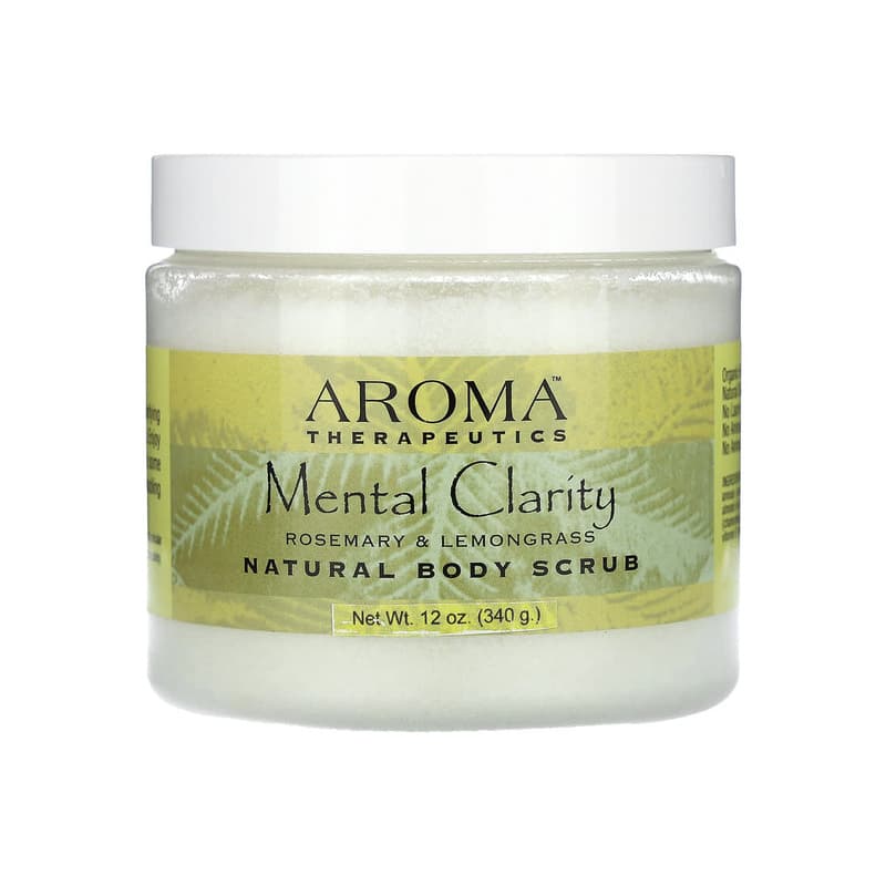 Natural Body Scrub, Mental Clarity, Rosemary & Lemongrass