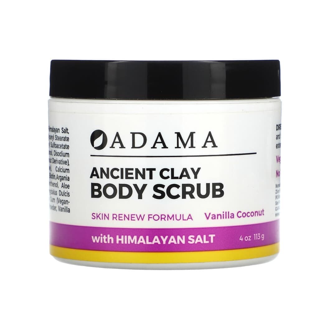 Adama, Ancient Clay, Body Scrub, Vanilla Coconut