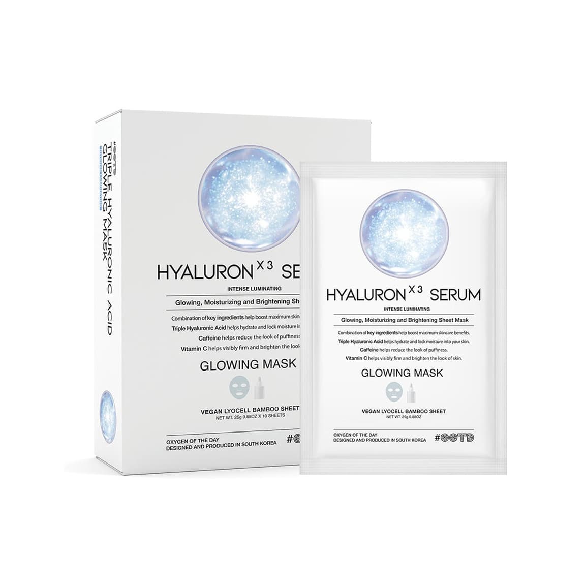 Triple Hyaluron Serum Glowing Mask, #1 piece